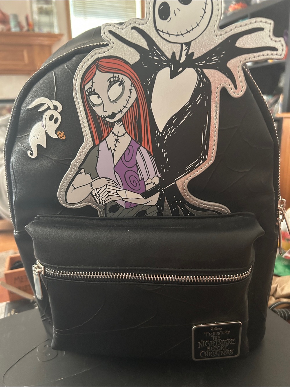 Loungefly Black The Nightmare Before Christmas Sally & Jack Backpack